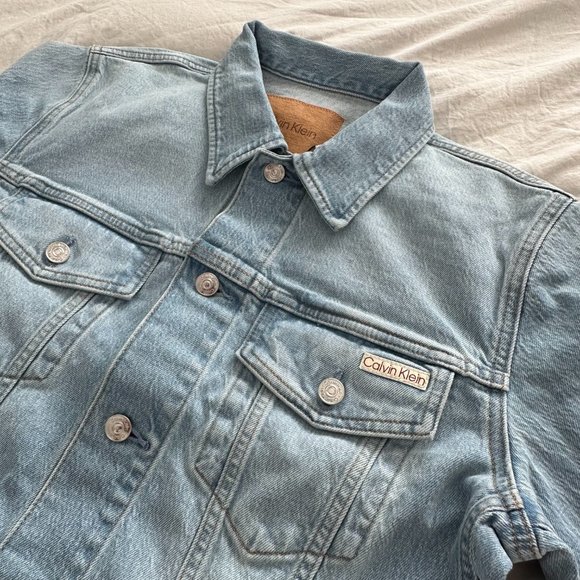 CALVIN KLEIN - Classic Trucker Jacket - Color Marbled Beacon - Picture 2 of 6